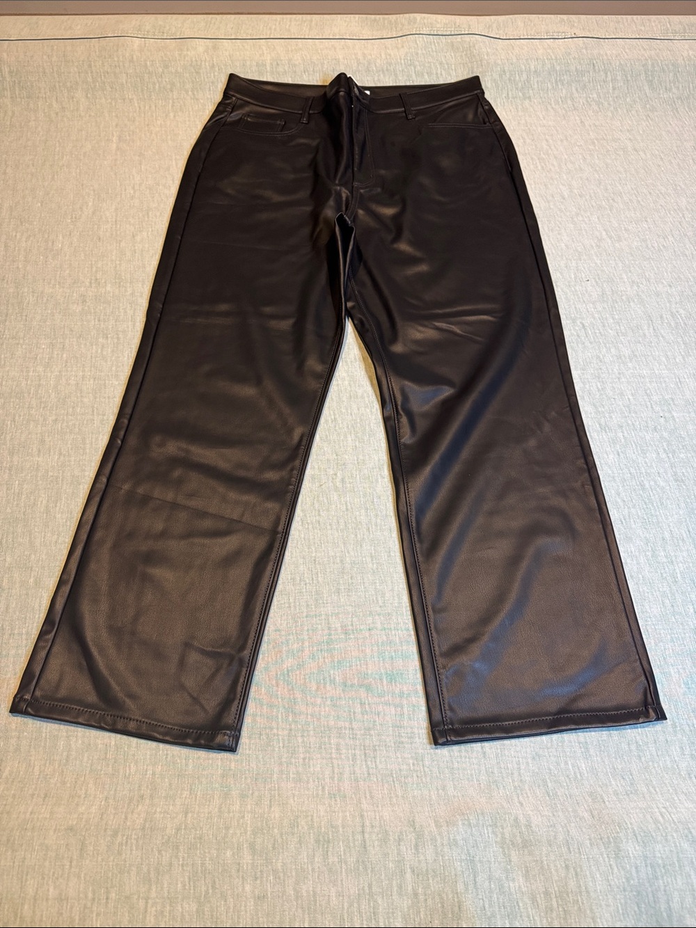 LOFT Black Faux Leather Pants